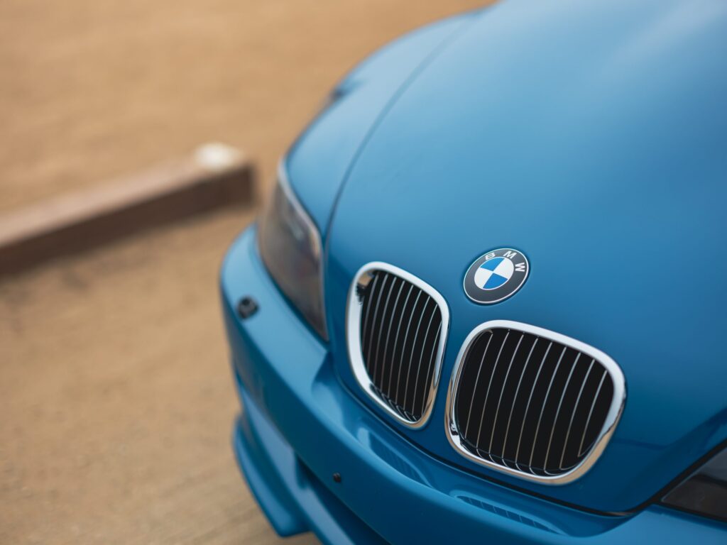 BMW M Coupe hood grille closeup